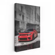 Red Dodge Charger in Urban Style - Bold and Dynamic