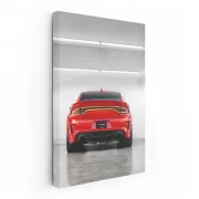 Red Dodge Charger in Parking - Bold and Powerful