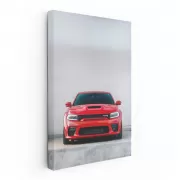 Red Dodge Charger Parked - Bold and Powerful Ride