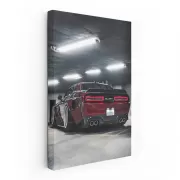 Dodge Hellcat Red Parked - Beast on Street