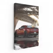 Burgundy Dodge SRT on Bridge - Bold and Powerful Drive