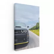 Supercharged Dodge on Highway - Thrilling Power Ride