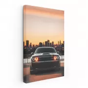 Urban Skyline Dodge at Dusk - Bold Elegance