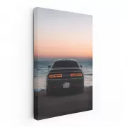 Dodge at Dusk with Ocean View - Sleek, Stylish, Powerful