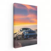 Blue Dodge at Sunset - Bold and Timeless Classic