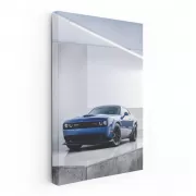 Blue Dodge in Parking - Sleek Style and Power