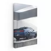 Blue Dodge in Mulholland Parking - Style and Speed