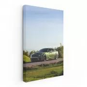 Green Dodge in Park - Eco-Friendly Classic Ride