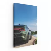 Green Dodge in Park - Classic Style & Power