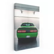 Green Dodge in Parking Lot - Sporty Elegance