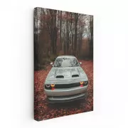 Grey Dodge in Autumn Woods - Rugged Elegance