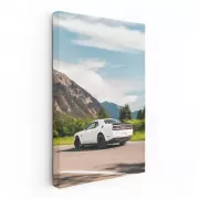 White Dodge in Mountainous Terrain - Rugged and Reliable