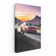 Dodge Challenger Cruising Highway - Bold and Powerful