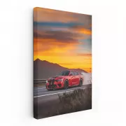 Dodge Challenger Cruising - Powerful Muscle Car on Road