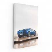 Ferrari 296 GTS in Blue on Wooden Parquet - Pure Elegance