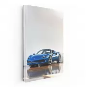 Ferrari 296 GTS on Blue Wooden Parquet - Elegance in Motion