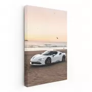 Ferrari SF90 Stradale at Sunset Beach - Power and Elegance