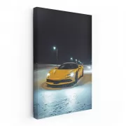 Ferrari in Snowy Night - Elegance Meets Power