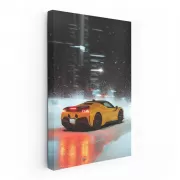 Ferrari in Night Snow - Icon of Speed and Elegance