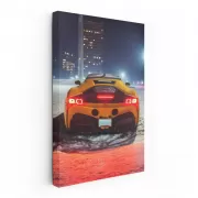 Nighttime Ferrari in Snow - Speed Meets Elegance