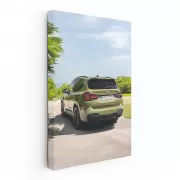 Vibrant Green BMW X3M on Sunny Day - Dynamic Elegance