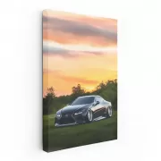 Sleek Black Lexus at Sunset - Pure Elegance in Motion