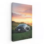 Sunset Silhouette: Black Lexus - Elegance in Motion