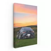 Sunset Silhouette: Black Lexus, Elegance in Motion