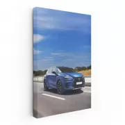 Blue Lexus RX Cruising Majestically on Open Highway