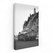 Lexus Black & White Mountain Scene - Elegance & Power