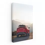 Red Lexus in Mountain Scenery - Adventure Awaits