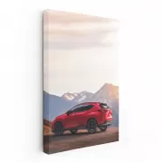 Red Lexus in Mountain Landscape - Thrill of Adventure