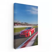 Red Lexus on Racetrack - Thrill in Every Turn