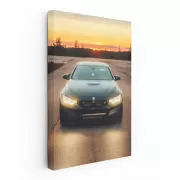 Sleek Matte Black BMW M4 F82 at Sunset - Pure Elegance