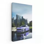 Mustang with City Skyline - Urban Power and Elegance