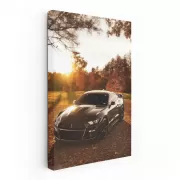 Mustang with Autumn Sunset - Classic Icon of Power