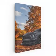 Autumn Forest Mustang - Powerful Elegance in Motion