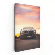 Sunset Blue Mustang - Timeless Icon in Motion