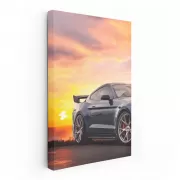 Sunset Blue Mustang - Icon of Power and Elegance