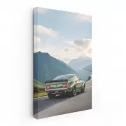 Green Mustang Roaming Mountains - Icon of Freedom