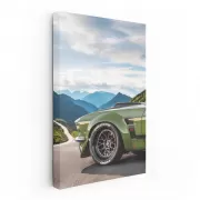 Green Mustang Adventure in Mountains - Power and Freedom