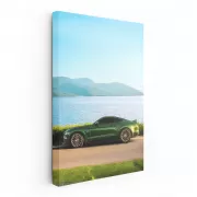 Mustang in Lush Green Nature - Thrilling Power and Elegance