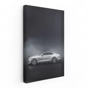 Grey Mustang Enveloped in Fog - Power Meets Elegance
