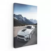 Grey Mustang Conquers Mountain Roads - Power Unleashed