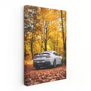 Autumn Forest Mustang - Power and Elegance in Motion