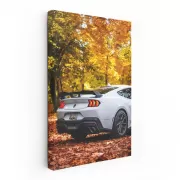 Mustang Roaming Through Autumn Woods - Wild and Free