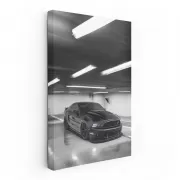 Classic Mustang in Parking Lot - Bold and Timeless Ride