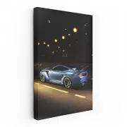 Nighttime Road Mustang - Speed and Elegance Unleashed