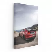 Red Mustang Conquers Mountain Roads - Power and Style