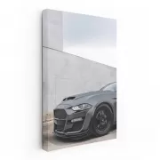 Mustang Shelby GT 500 Against Concrete Wall - Power Unleashed